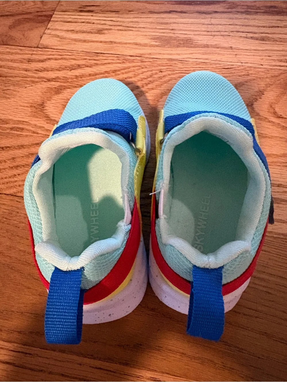 Kids Lightweight Slip-On Sneakers in Mint, Yellow & Blue